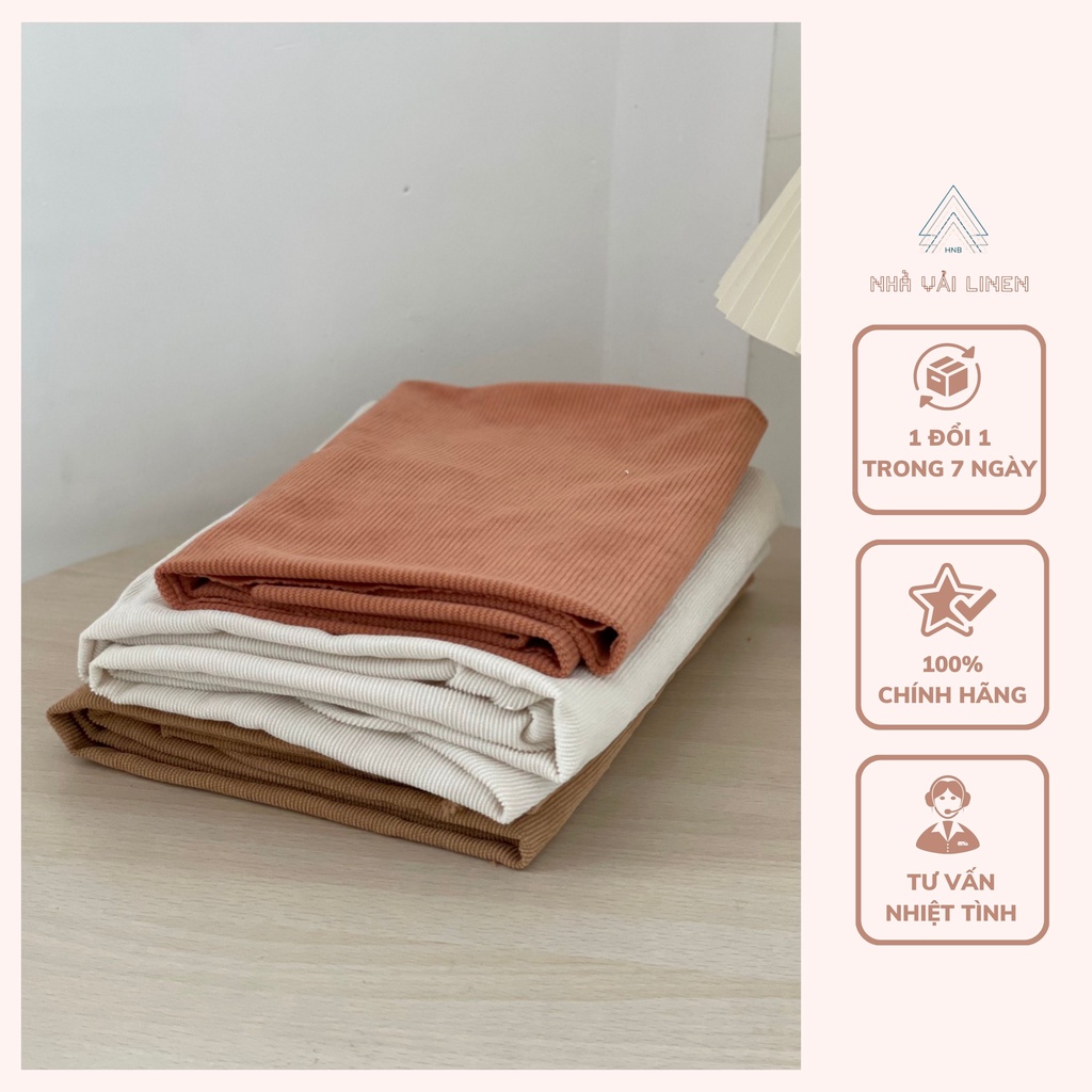 Vải Nhung Tăm Nhà Vải Linen Màu Trơn Đa Dạng Ấm Áp Bền Đẹp Sang Trọng Thời Trang Dễ Phối Đồ