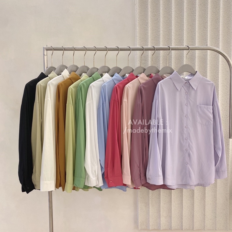 BEST SELLER Sơ mi trơn basic TOMORROW (ẢNH THẬT)