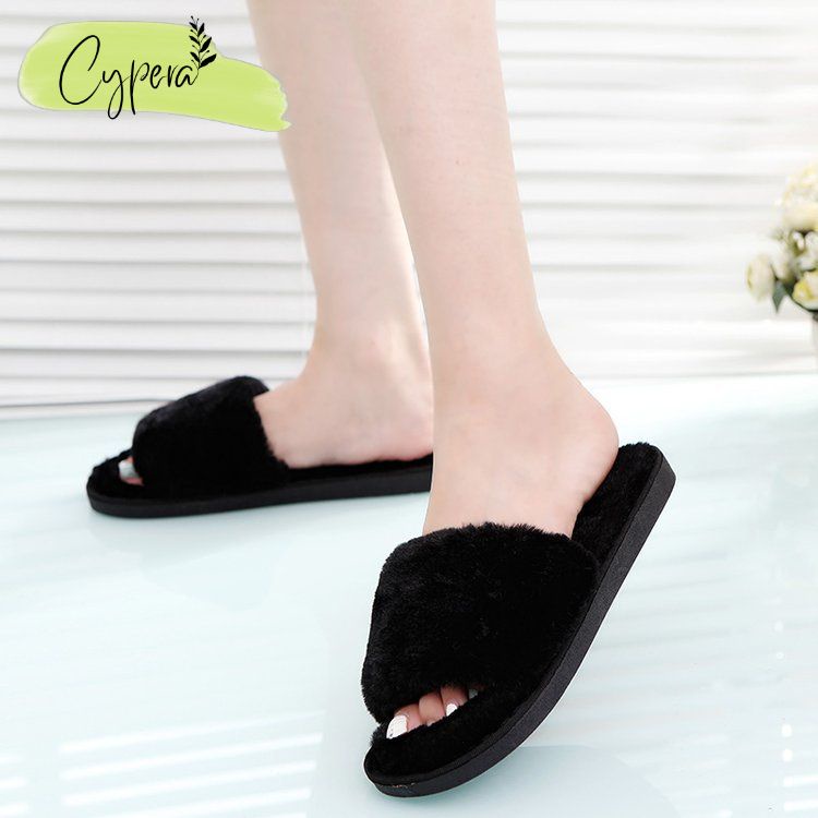 Dép Lông Trơn Hàn Quốc Êm Chân Đế Cao Su Cao Cấp - D129