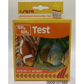 Bộ dụng cụ Test khí độc Ammonium NH3/NH4 Sera kiểm tra bể nước thủy sinh và nước ao hồ mặn ngọt