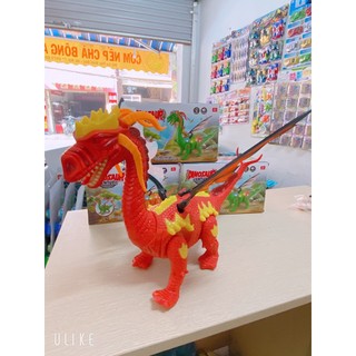 Đồ chơi trẻ em khủng long đẻ trứng có đèn nhạc vừa đi vừa đẻ trứng, vỗ cánh dành cho bé trai trên 1 tuổi siêu bền