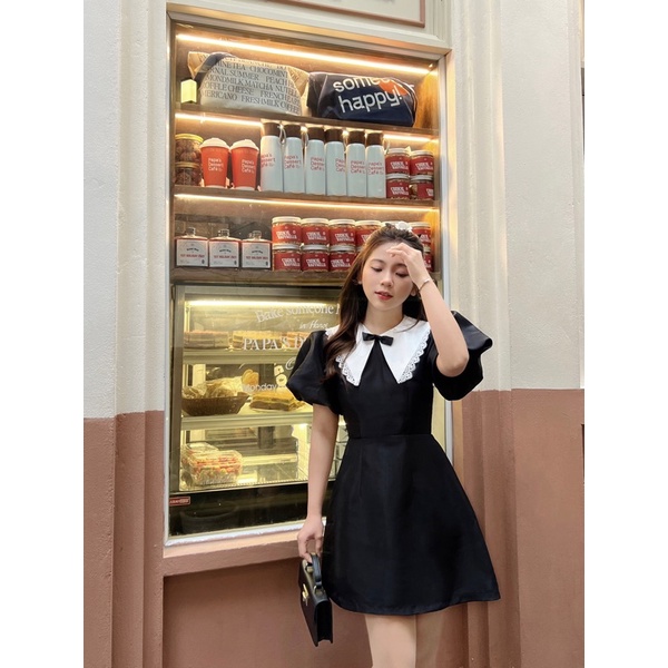 [ CLAY ] Suvy Dress - Váy nữ thiết kế tafta tay bồng cổ nơ tiểu thư sang chảnh có bigsize | BigBuy360 - bigbuy360.vn