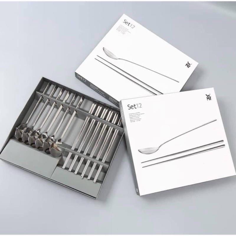 Set 12 Đũa Và Thìa Inox Cao Cấp Sang Trọng
