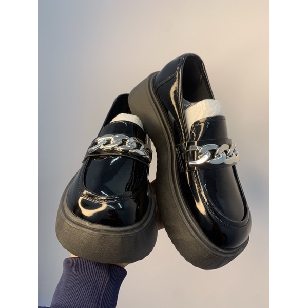 Giày búp bê PLO quai xích nữ da mềm cao cấp Giày tiểu thư xinh đơn giản nhẹ nhàng đi chơi đi học