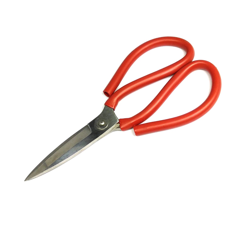 Kéo Sắt Trắng Không Bị Han Gỉ Cán Đỏ Loại To Khỏe (ảnh thật)