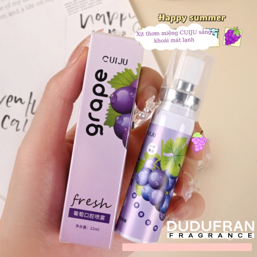 Xịt Thơm Miệng CUIJU Hoa Quả Thơm miệng sạch sẽ thơm tho MM