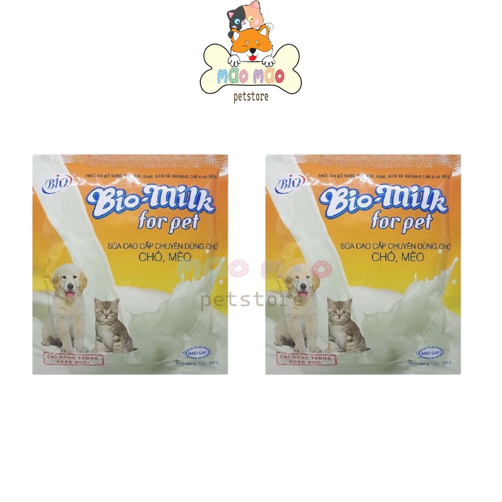 Sữa Bột Cao Cấp Chuyên Dùng Cho Chó Mèo BIO MILK 100gr