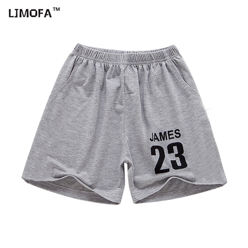 LJMOFA KIDS Quần Short Thể Thao Cotton Mỏng Thoải Mái Cho Bé Trai 2-12 Tuổi