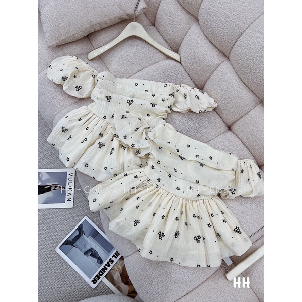 Áo hoa nhí trễ vai siêu hot hàng QCCC A1 CC0046