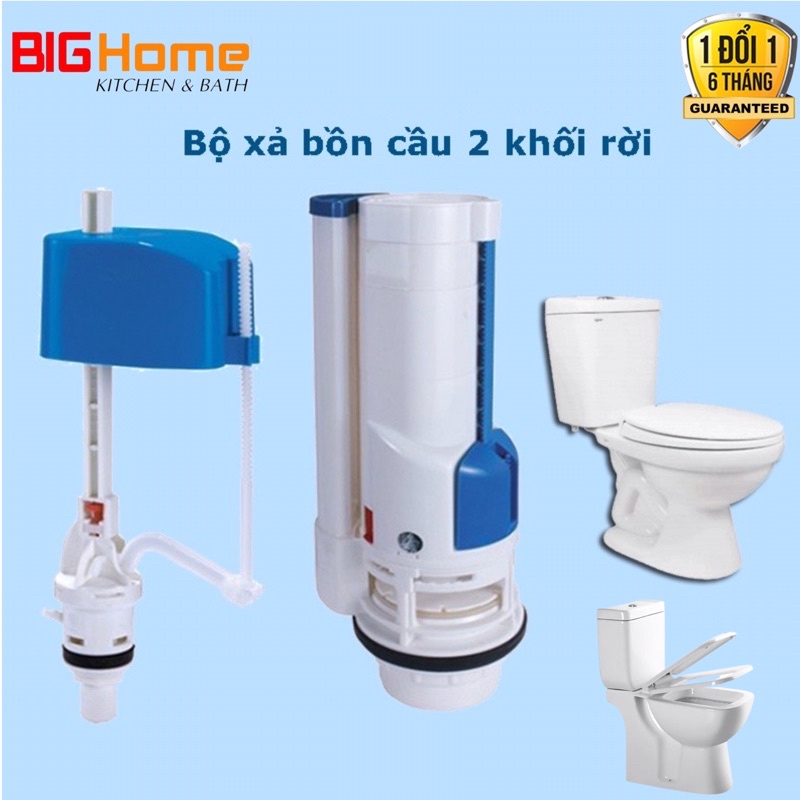 Bộ xả nước bồn cầu dùng cho các loại cầu 2 khối rời - 2 nút nhấn