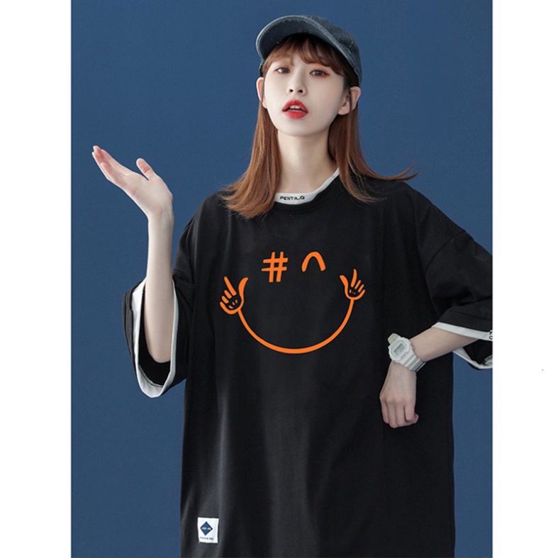 Áo thun giới tính unisex tay lỡ Smile áo cộc cotton freesize AD-Hot Trend 2023_A10 | BigBuy360 - bigbuy360.vn