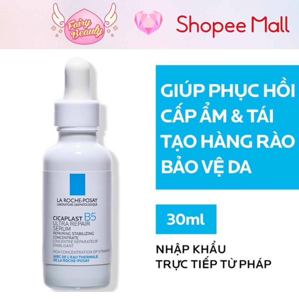 [LA ROCHE-POSAY] Tinh Chất B5 Giúp Phục Hồi, Làm Mềm Mượt &amp; Đều Màu Da Tối Ưu Cicaplast B5 Ultra Repair Serum 10/30ml