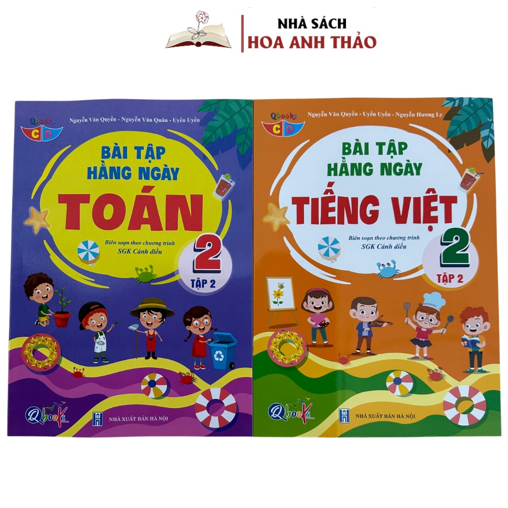  Sách - Combo Bài Tập Hàng Ngày Toán Và Tiếng Việt Lớp 2 - Cánh Diều - Học Kì 2 