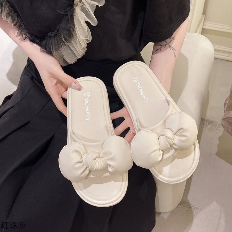 Dép Quai Ngang Nữ Nơ Phồng Loại Đep Siêu Hót