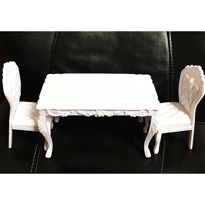 Bộ mô hình bàn ghế búp bê xinh xắn tỉ lệ 1:6 trang trí nhà búp bê tiện dụng, bàn ghế nhựa mini cho nhà búp bê