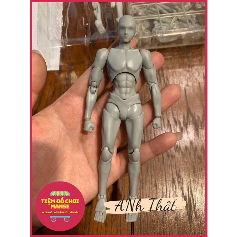 Mô Hình Đồ Chơi Cơ Thể Người Kiểu Nam/Nữ Phiên Bản - Kentaro Yabuki Rihito - SHF Body Kun DX Set - Mẫu tập vẽ