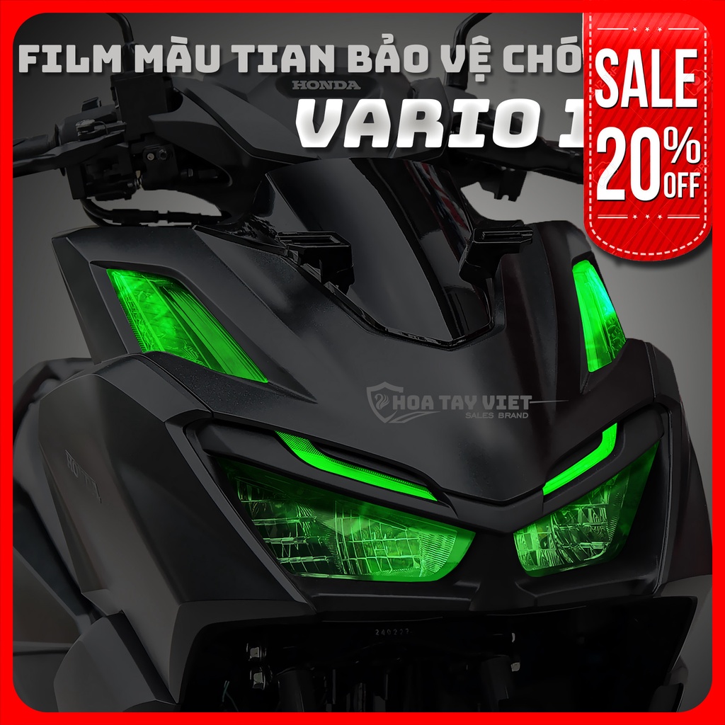 Decal TITAN dán CHÓA ĐÈN VARIO 160 màu xanh lam cánh cam chống trầy xước HONDA VARIO 160