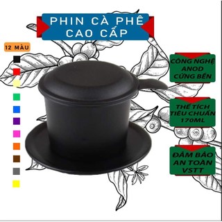 Phin cà phê màu đen cao cấp , phin nhôm pha 25g bột cà phê ,phin chế tạo từ hợp kim nhôm