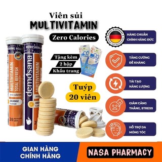  Viên sủi C + Vitamin tổng hợp vị cam tươi nhập khẩu CHLB Đức Tuýp 20 viên 