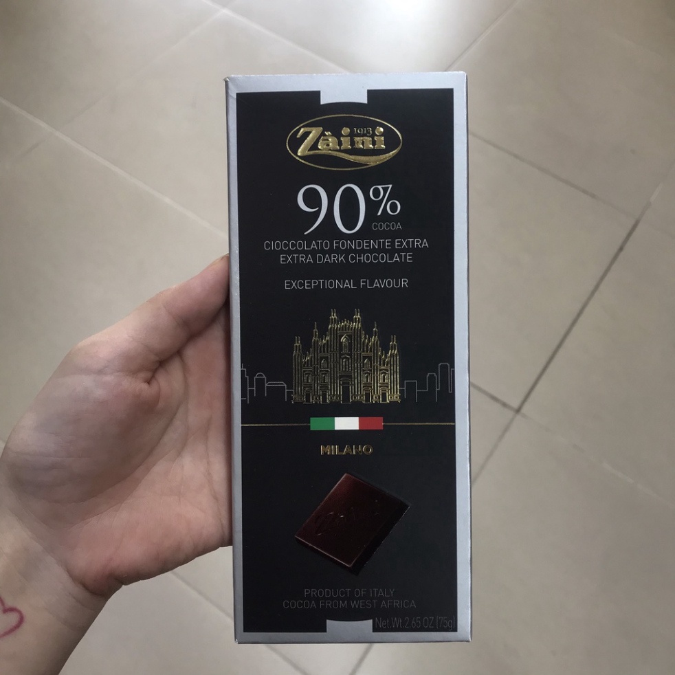 Socola Zaini đậm vị cacao Cioccolato Fondente Extra 75g
