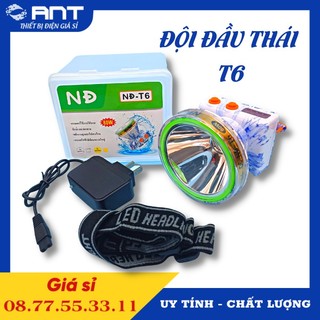 ĐÈN PIN ĐỘI ĐẦU LED HÀNG THÁI SIÊU SÁNG 80W CHIẾU XA T6 – LẶN NƯỚC SÂU 50M