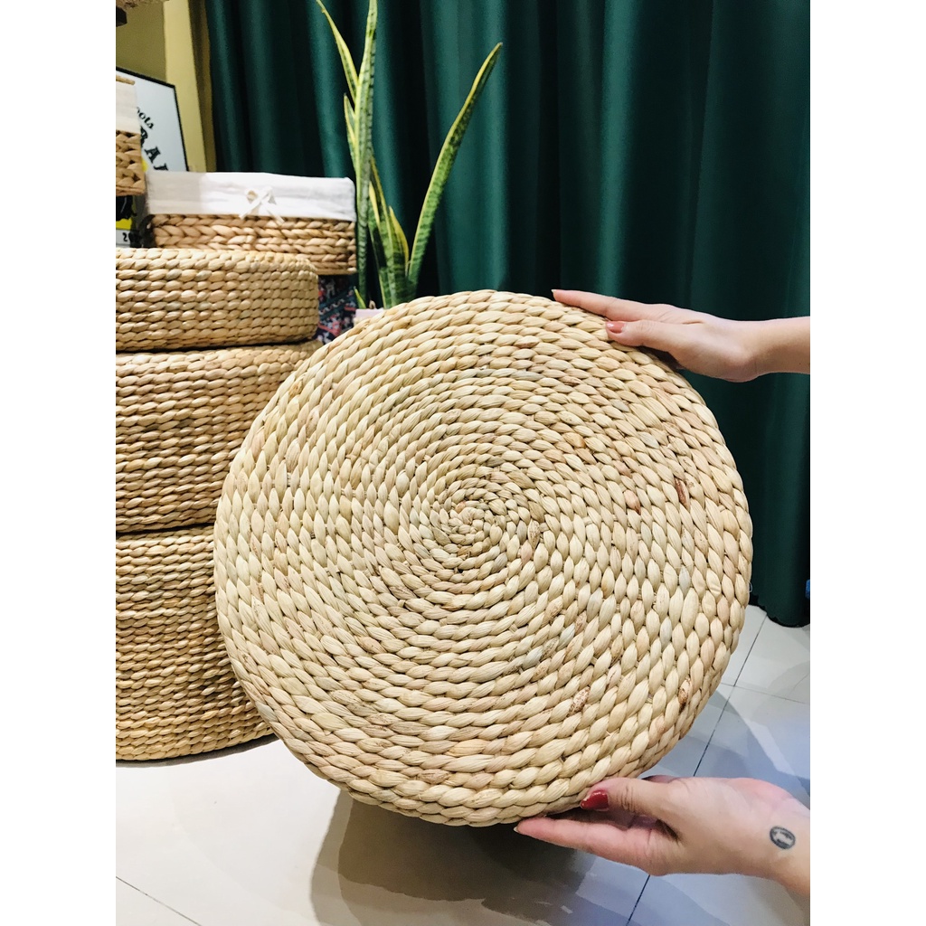 Đôn lục bình, ghế tròn bệt, bàn tròn lục bình hàng thủ công trang trí nhà cửa phong cách vintage