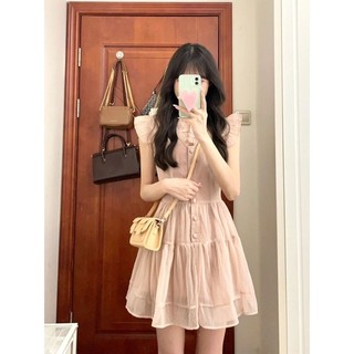 Váy Đầm BabyDoll Tơ Bèo Tiểu Thư Xinh Xắn Đầm Thiết Kế Tay Cánh Tiên Dễ Thương Cho Nữ Mặc Hằng Ngày