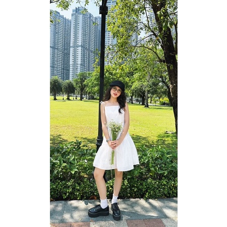 SENKA DRESS - Đầm hai dây bèo chéo - AIMEE