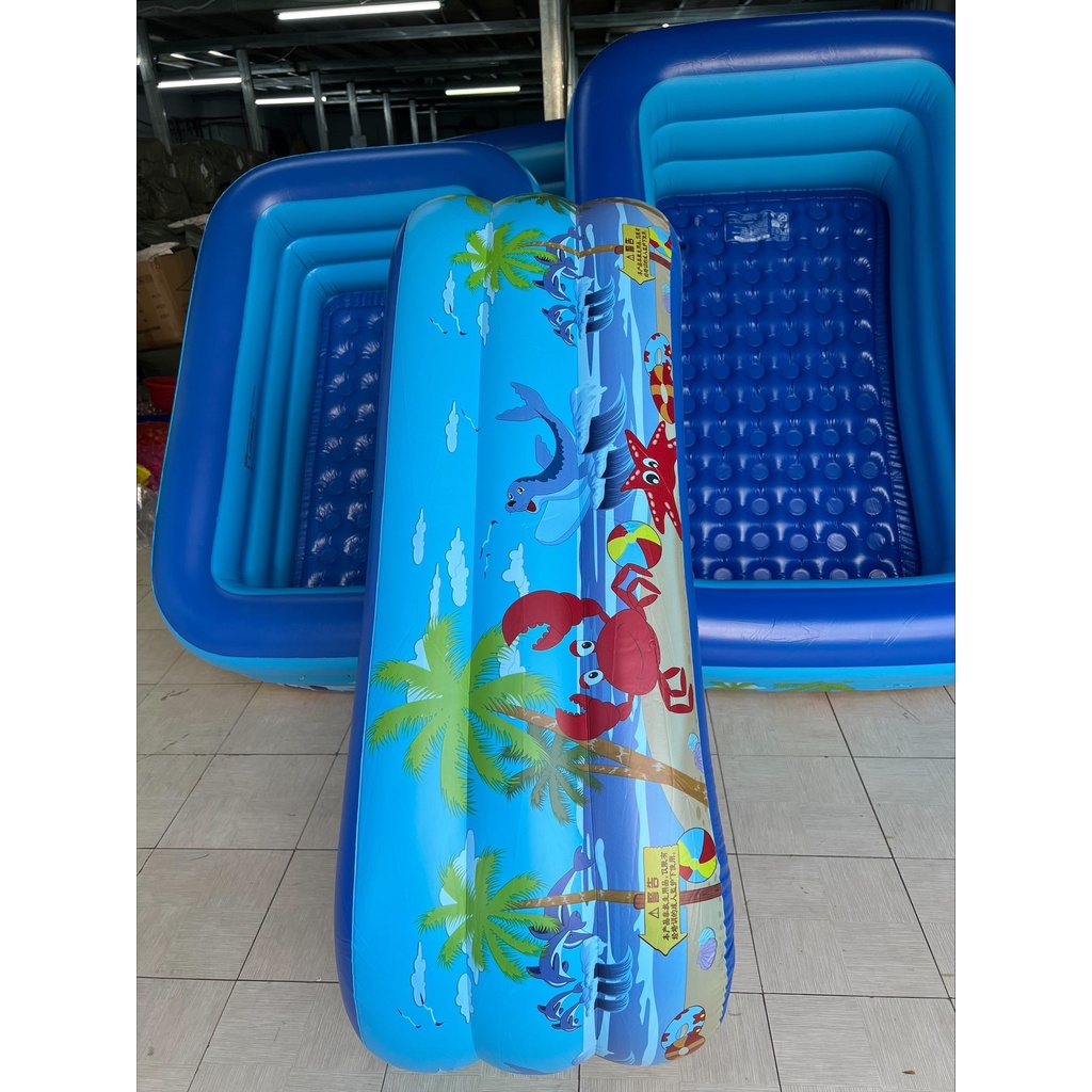 Bể bơi phao cho bé KAW 3 tầng, dày dặn, chống trượt, đủ kích thước