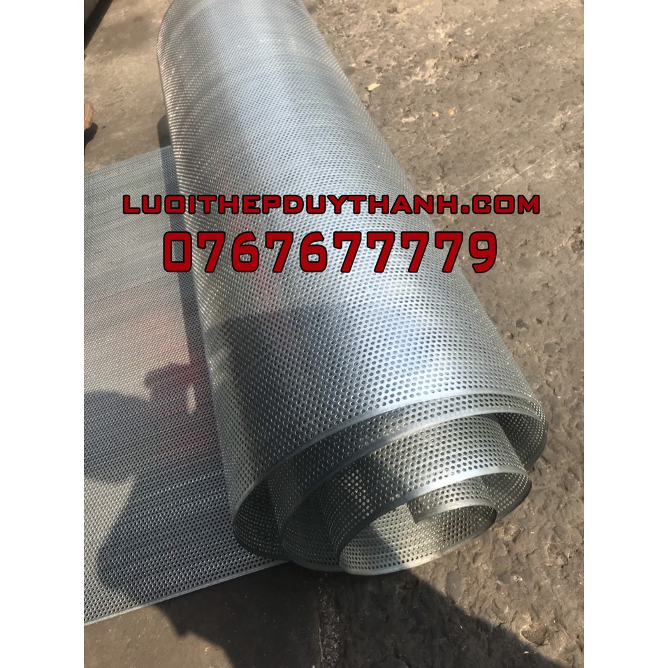 tấm tôn mạ kẽm đục lỗ, tôn lỗ, tôn lỗ 6 li dày 4.5 zem giá 1m