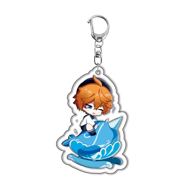Móc khóa GENSHIN IMPACT ver cưỡi thú game quà tặng mica trong acrylic chibi anime xinh xắn