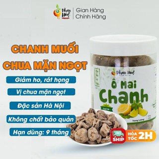 Ô mai xí muội chanh muối chua mặn ngọt Phan Huệ hộp 100g 300g 500g giảm ho rát họng đặc sản Hà Nội