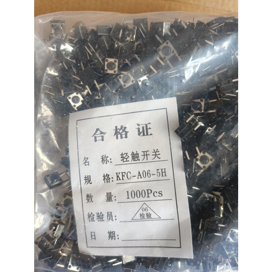 10 cái công tắc phím 6 * 6 * 5 bên hai chân hai bên công tắc phím cảm ứng nhẹ