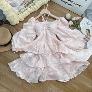 ĐẦM VÂN HOA RÚT KHOÉT EO ⚡HỎA TỐC⚡HÈ XINH - MEOINDAHOUSE