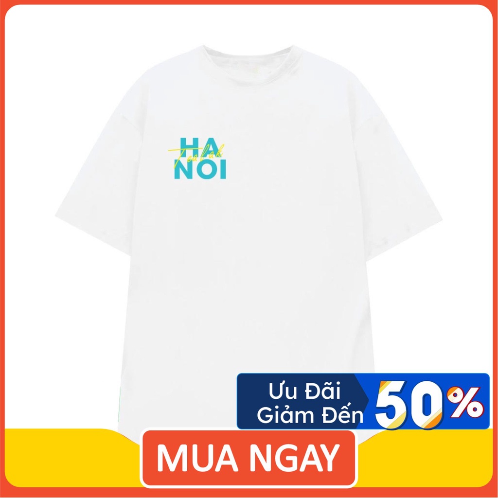 Áo thun Trà Đá Vỉa Hè - Áo thun oversize tay lỡ dáng dài Tee Hà Nội cá tính TranNgocStore29