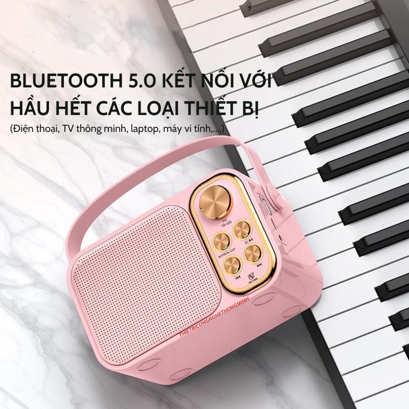 Loa Karaoke Bluetooth Mini YS-103 Kèm 1 Micro Không Dây Công Suất 5W Âm Thanh Siêu Hay-Loa Karaoke Mini Bluetooth YS-105 | BigBuy360 - bigbuy360.vn