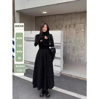  Đầm Đen Dáng Dài Ôm Eo Trẻ Trung Hot Trend 2023 Váy Cổ Cao Công Sở - Sena Dress 