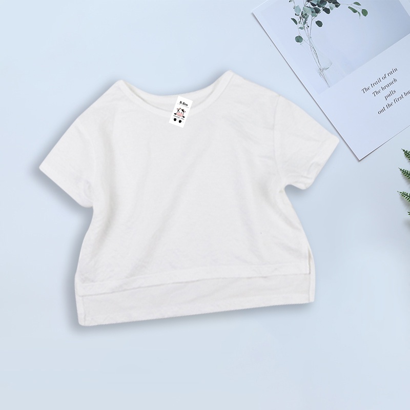 Áo Phông Bé Gái Bé Trai Dáng Thụng Form Rộng Xẻ Tà, Vải Cotton Thoáng Mát, Thấm Hút Mồ Hôi Tốt - BabyBoo - PiBo Store