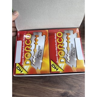 Hộp 1000 Lưỡi Dao tem cạo râu Dorco màu cam