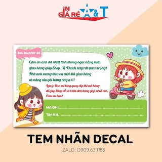 (DECAL THANKS SHIPPER ) combo 100 Tem dán cảm ơn shipper, NHÃN CÁM ƠN SHIPPER-M6