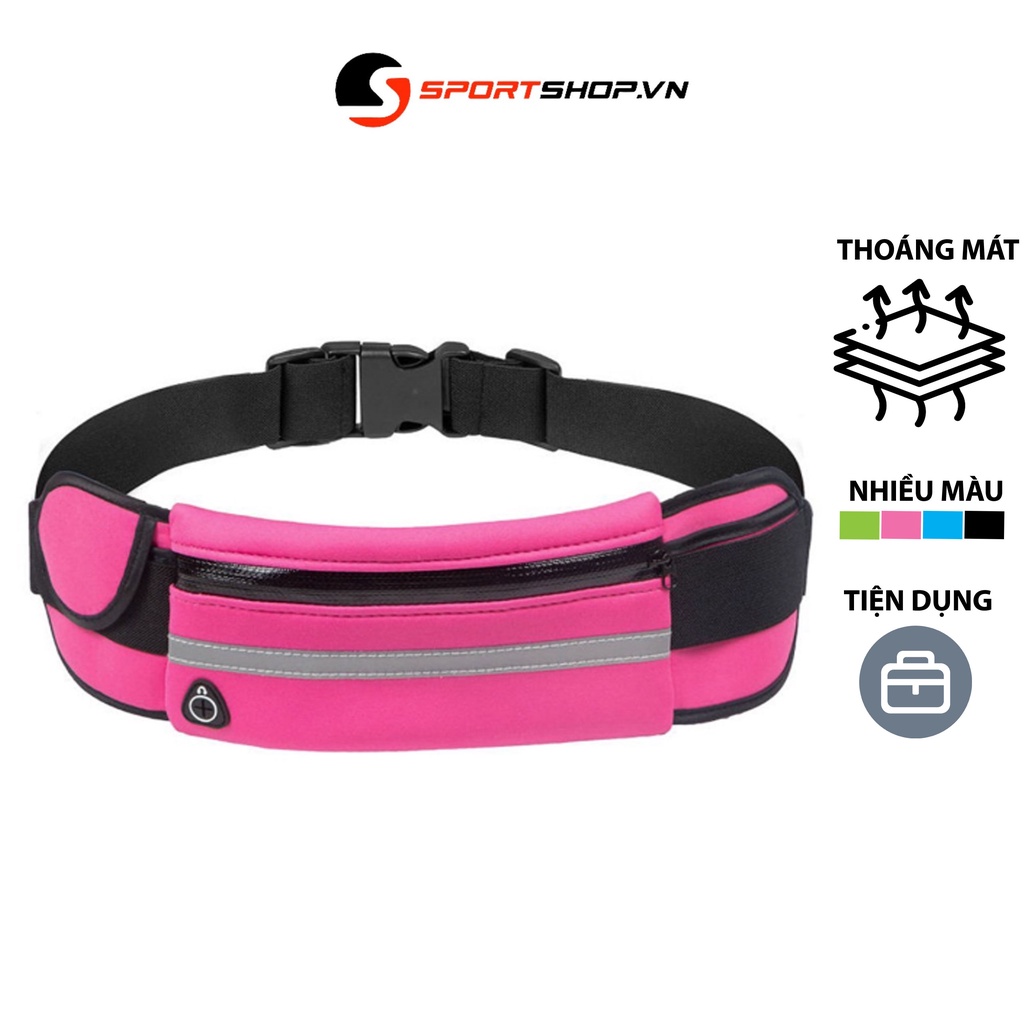 Đai chạy bộ MS202, tập gym thể thao ngoài trời đựng được bình nước, có ngăn để điện thoại - Sportshop