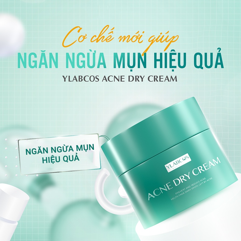 Kem gom cồi mụn giúp ngăn ngừa mụn, làm mờ vết thâm ANCE DRY CREAM thương hiệu Dr. lacir hộp 25gr