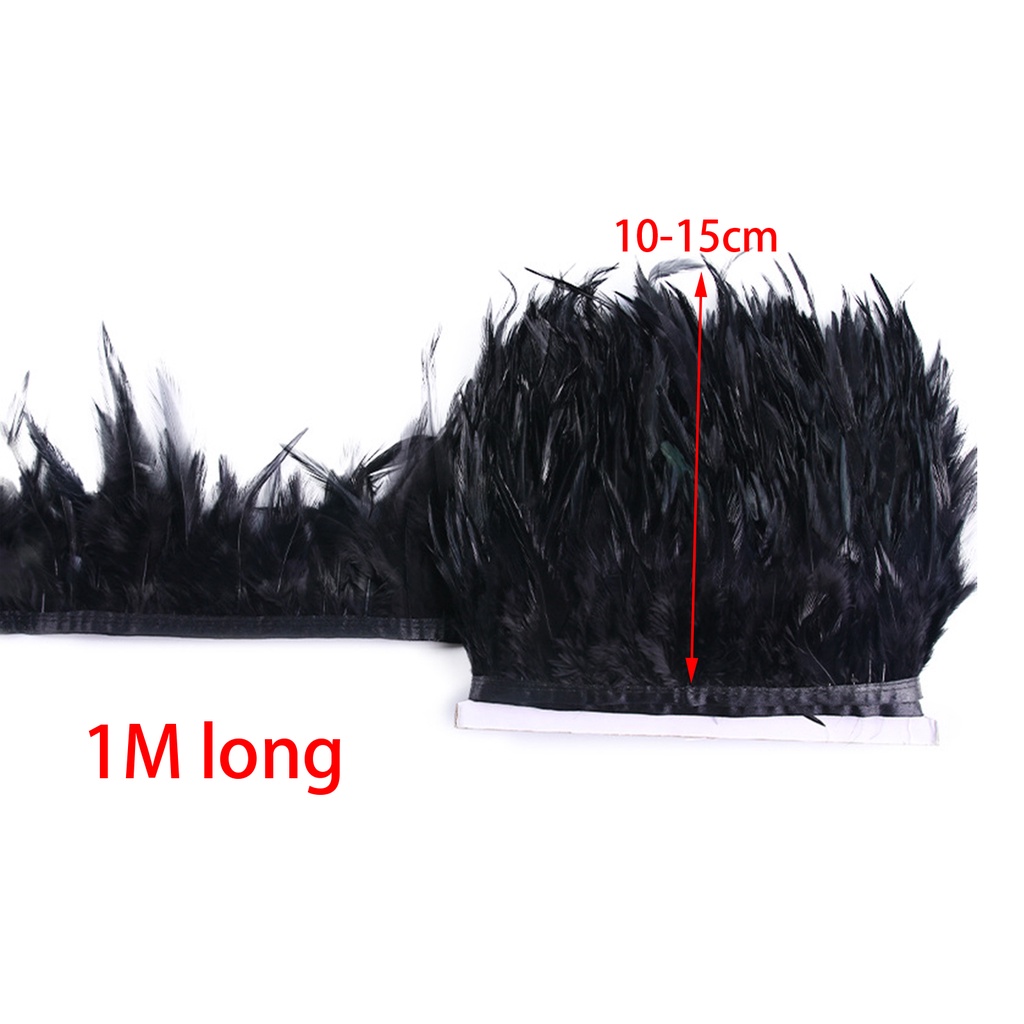 Cuộn Dây Lông Vũ Dài 1M Màu Đen Dùng Trang Trí Tiệc