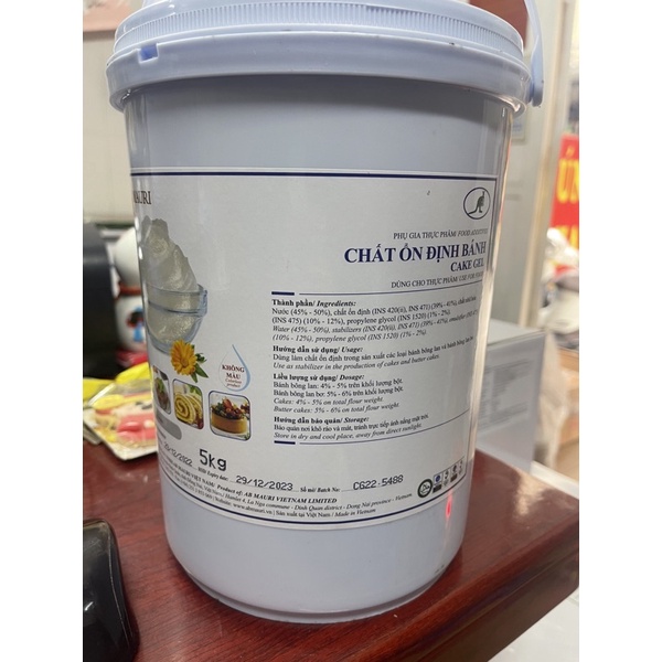 Chất ổn định bánh ( Cake gel) 5kg Mauri