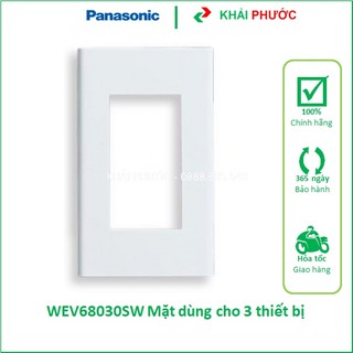 MẶT NẠ ĐƠN DÙNG CHO 3 THIẾT BỊ CÔNG TẮC Ổ CẮM ĐƠN DÒNG WIDE Pana PANASONIC WEV68030SW - KHẢI PHƯỚC ELECTRIC