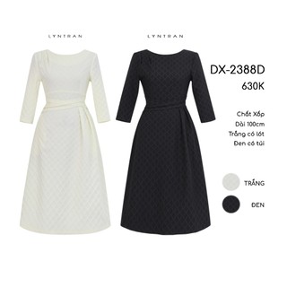 Đầm nữ dán xoè đai chéo DX-2388D LYNTRAN