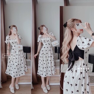 (SHOP TÁO ĐỎ BIGSIZE 50KG ĐẾN 90KG ) đầm trái tim hở lưng