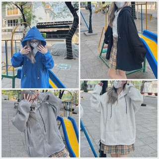 Áo Khoác HOODIE ZIP OVERSIZE Nỉ Bông