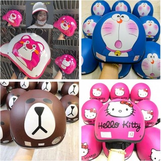 [5❤️][FREESHIP] NÓN BẢO HIỂM HELLO KITTY - DOREAMON - GẤU BROWN - GẤU LOTSO [HCM]