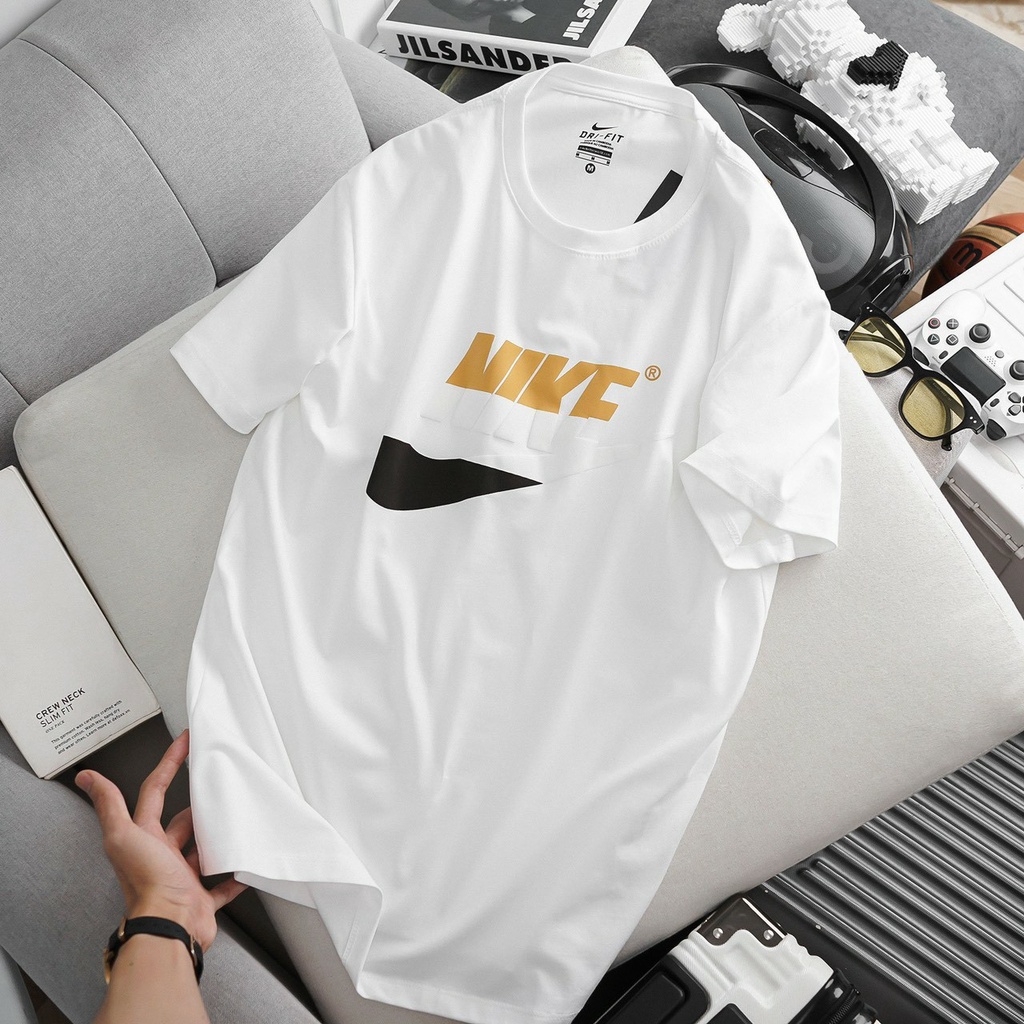 Áo thun thời trang thể thao, áo phông nam chất liệu cotton 4 chiều, logo in nổi cao cấp N23